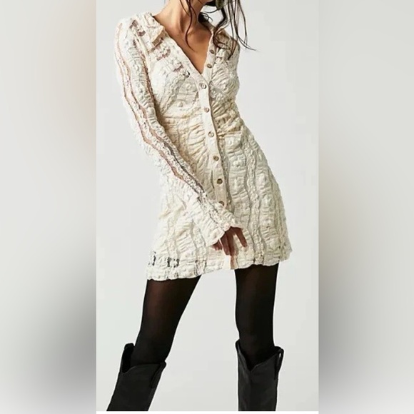 Free People Women’s Shayla Lace Mini Dress. Size XS never worn - Picture 11 of 12